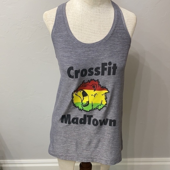 Lululemon grey CrossFit Mad Town graphic tank top - Picture 1 of 10